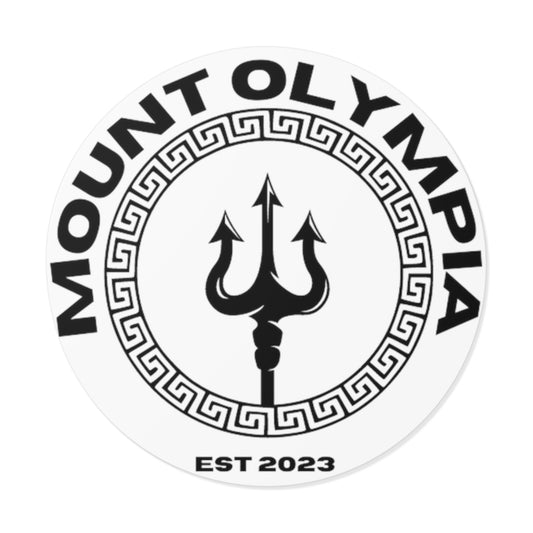 Round Vinyl Mount Olympia Stickers